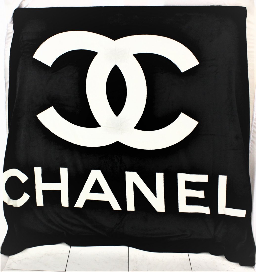 Black and online white chanel blanket