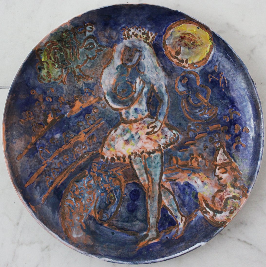 Marc Chagall Madoura Ceramic Plate