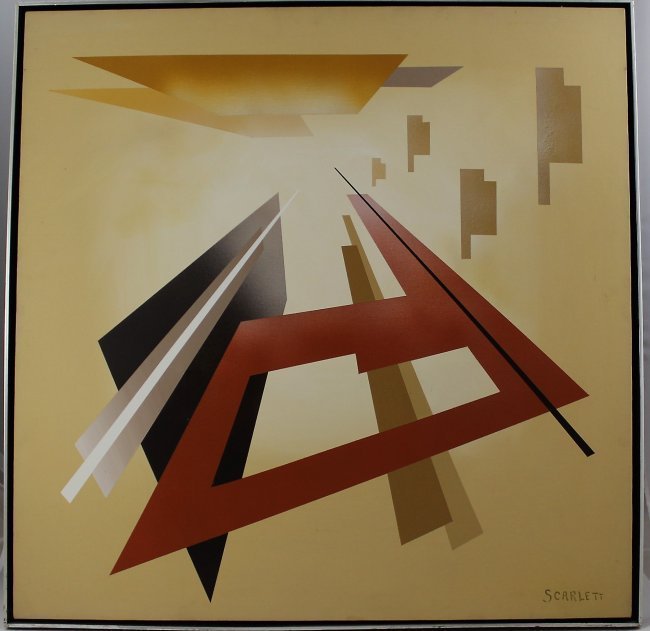 Rolph Scarlett Abstract Oil Painting (1 of 2)