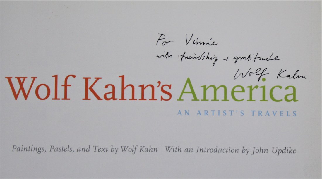 Wolf Kahn Signed book: Wolf Kahn's America signed by Wolf Kahn on title page