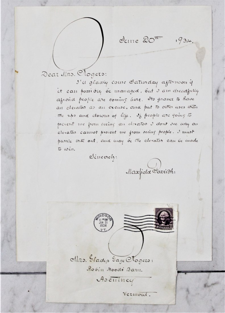 Maxfeild Parrish Signed Letter (1 of 4)