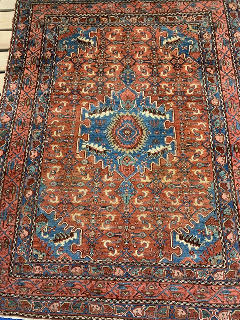 Semi Antique Hand Woven Persian Lilihan 6.7x5.2 ft: Semi Antique Hand Woven Persian Lilihan 6.7x5.2 ft