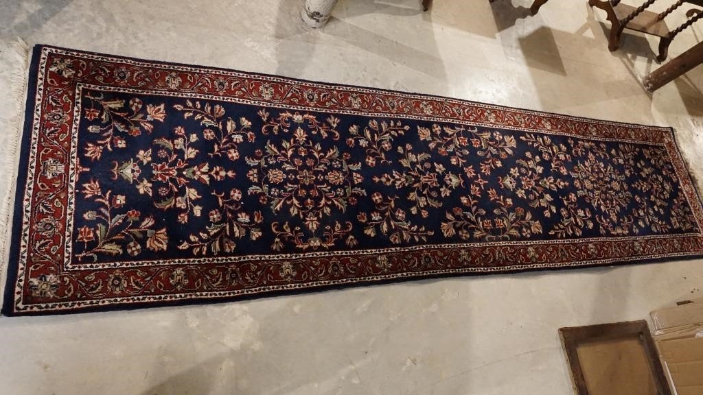 Hand Knotted Persian Tabriz Runner 10x2.5 ft (1 of 4)