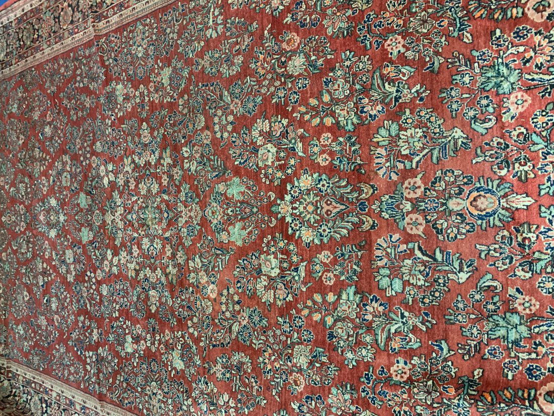 Semi Antique Hand Woven Persian Sarouk 10.3x16.4 ft (1 of 6)
