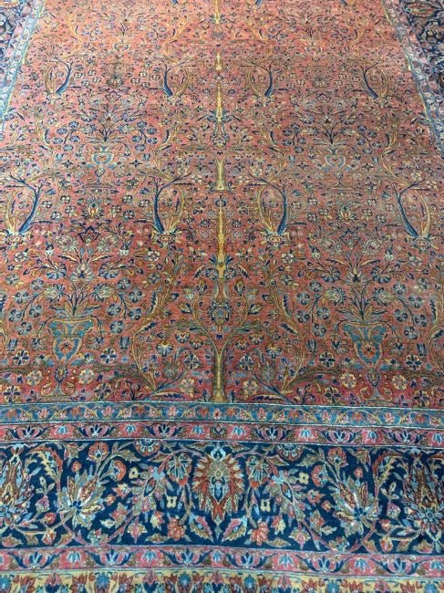 Antique Hand Knotted Persian Manchester Kashan 11x15 ft (1 of 14)