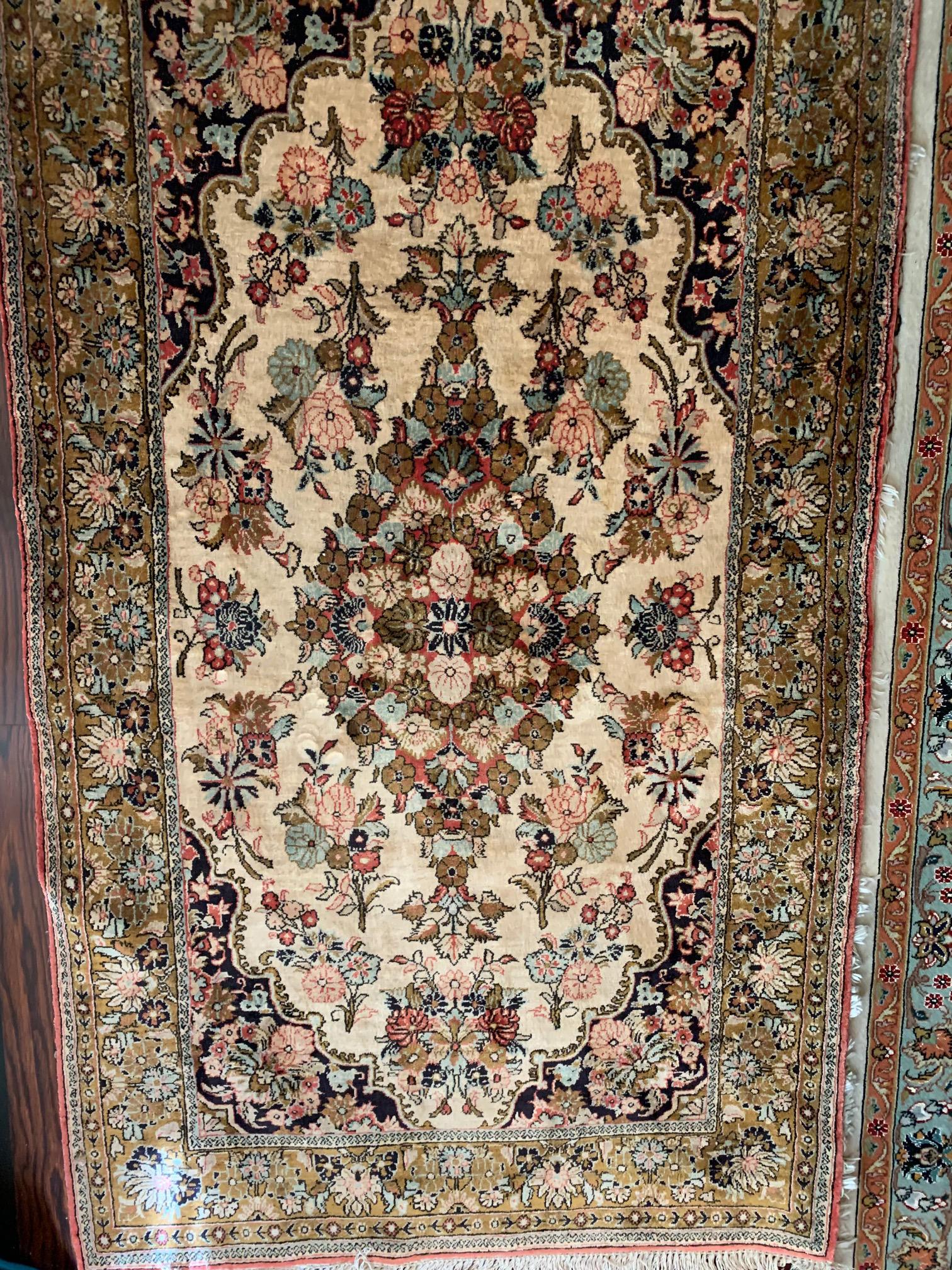 Fine Hand Woven Persian Qum Silk 5x2.8 ft (1 of 6)
