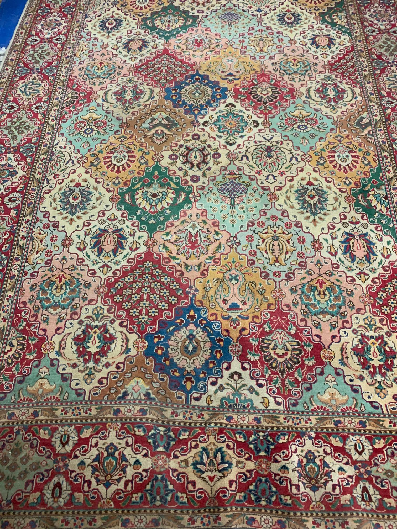 Semi Antiqie Persian  Hand Woven Tabriz 12x8 (1 of 7)