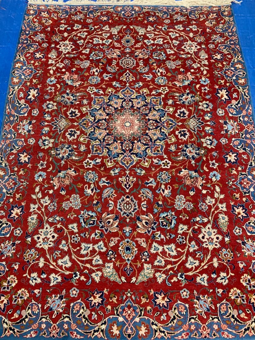 Semi Antique Hand Woven Persian Nain 7.4x5.3 ft (1 of 7)