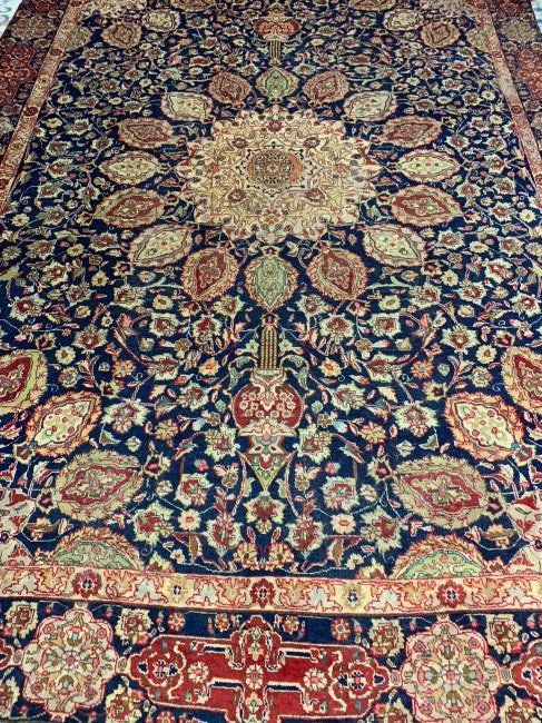 Hand Knotted Persian Kashan Rug 12x9  ft (1 of 8)