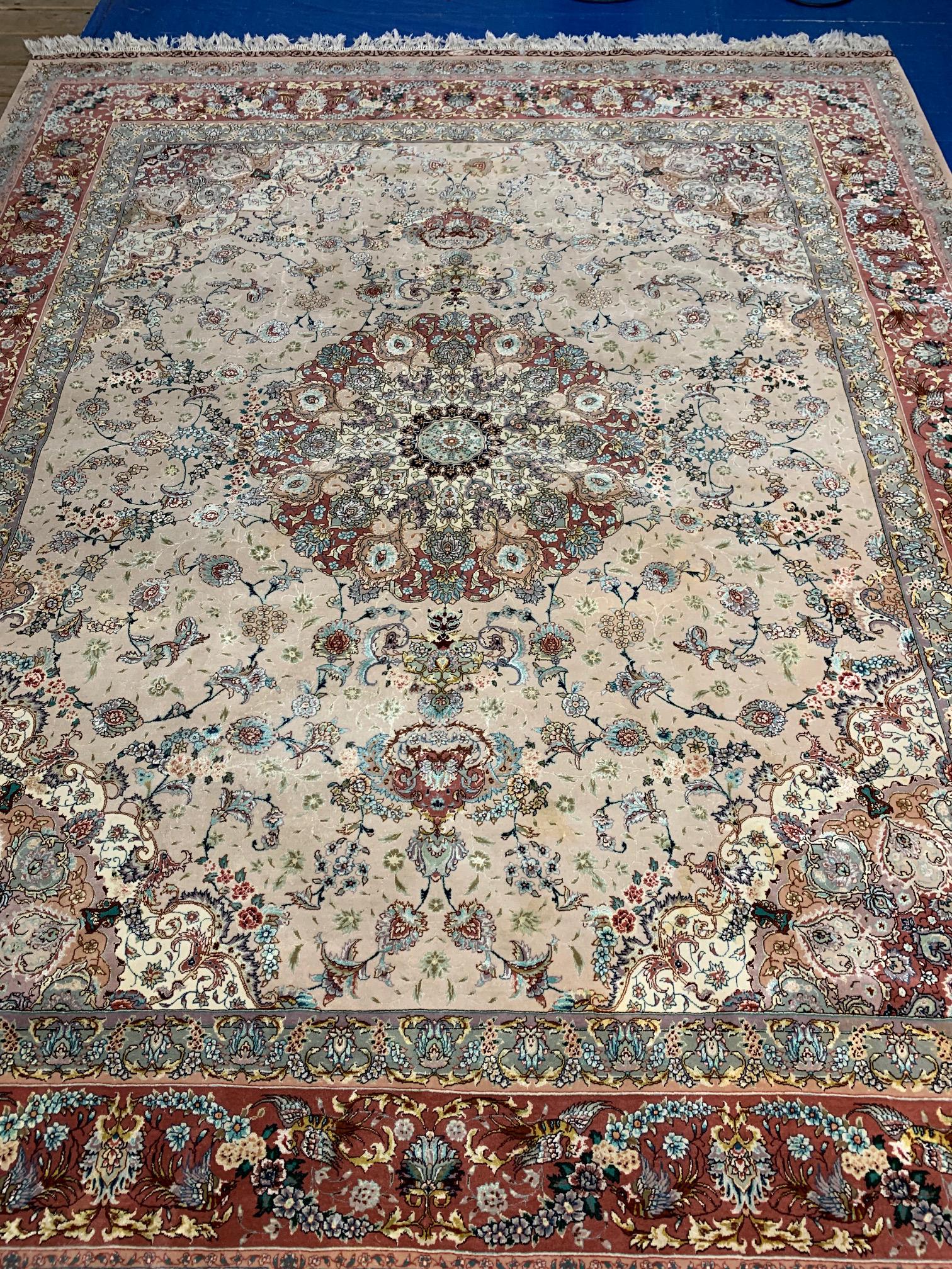 Hand Knotted Persian Silk& Wool Tabriz Rug 8x10 ft (1 of 14)