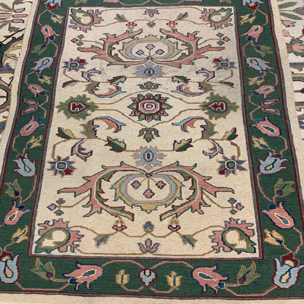 Hand Knotted Agra Heriz Rug 5.8x3.5 ft: Hand Knotted Agra Heriz Rug 5.8x3.5 ft