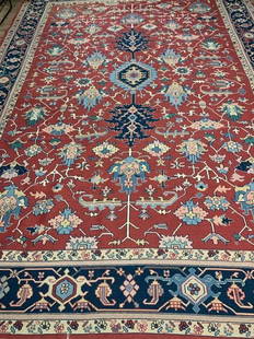 Hand Knotted Agra Heriz 10x14 ft: Hand Knotted Agra Heriz 10x14 ft