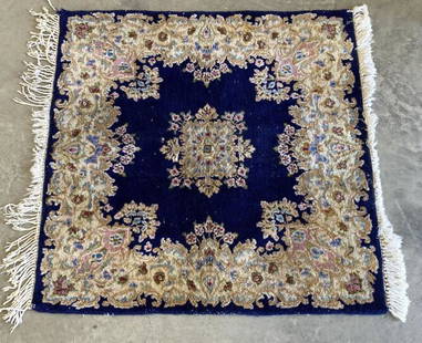 Hand Knotted Persian Kermen Rug 3x3.5 ft: Hand Knotted Persian Kermen Rug 3x3.5 ft