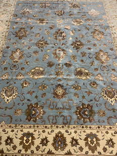 Hand Knotted Agra Rug 8x10.2 ft: Hand Knotted Agra Rug 8x10.2 ft