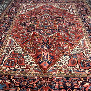 Hand Knotted Persian Heriz Rug 8x11 ft