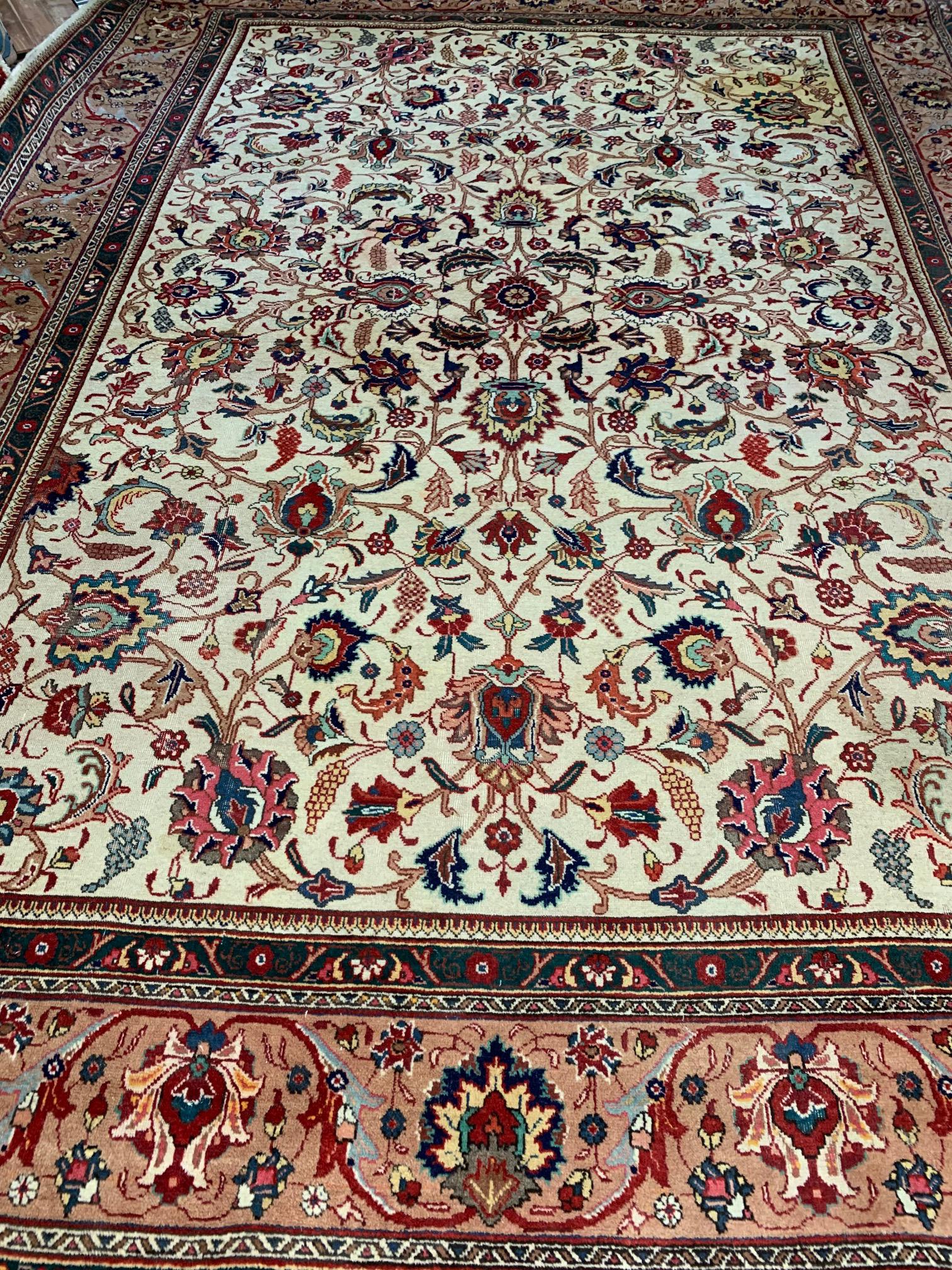 Hand Knotted Persian Tabriz 13.3x9.5 ft (1 of 10)