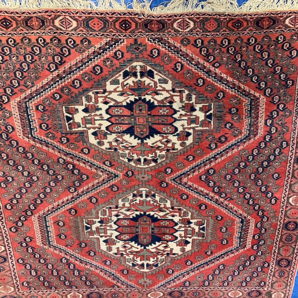 Hand Knotted Persian Afshar Rug 4.2x5.8 ft (1 of 6)