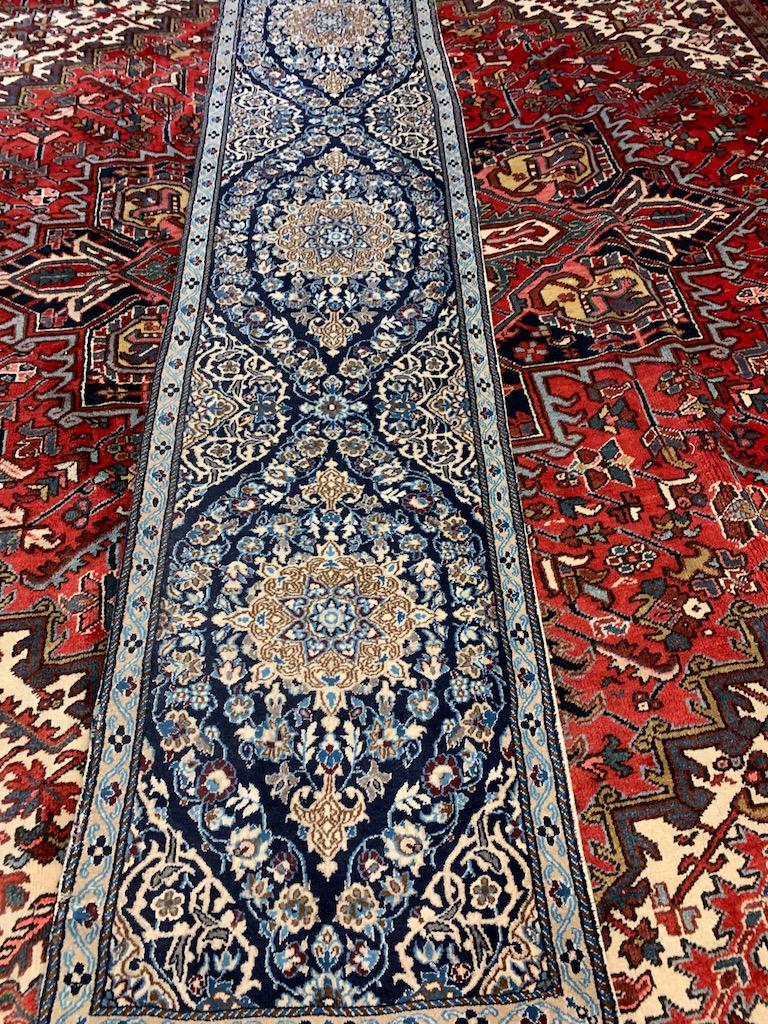 Hand Knotted Persian Nain Runner 12x2.6 ft (1 of 11)