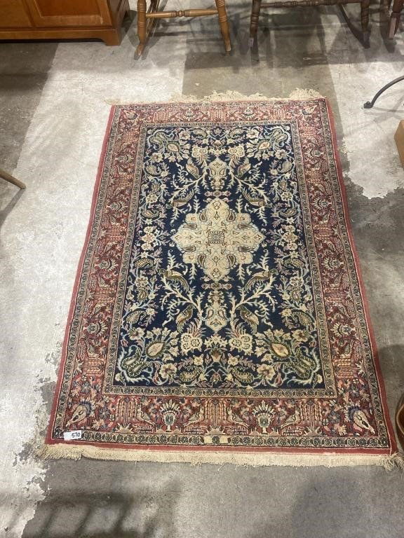 Hand Knotted Persian Qum Rug  4.3x6.2 ft (1 of 7)