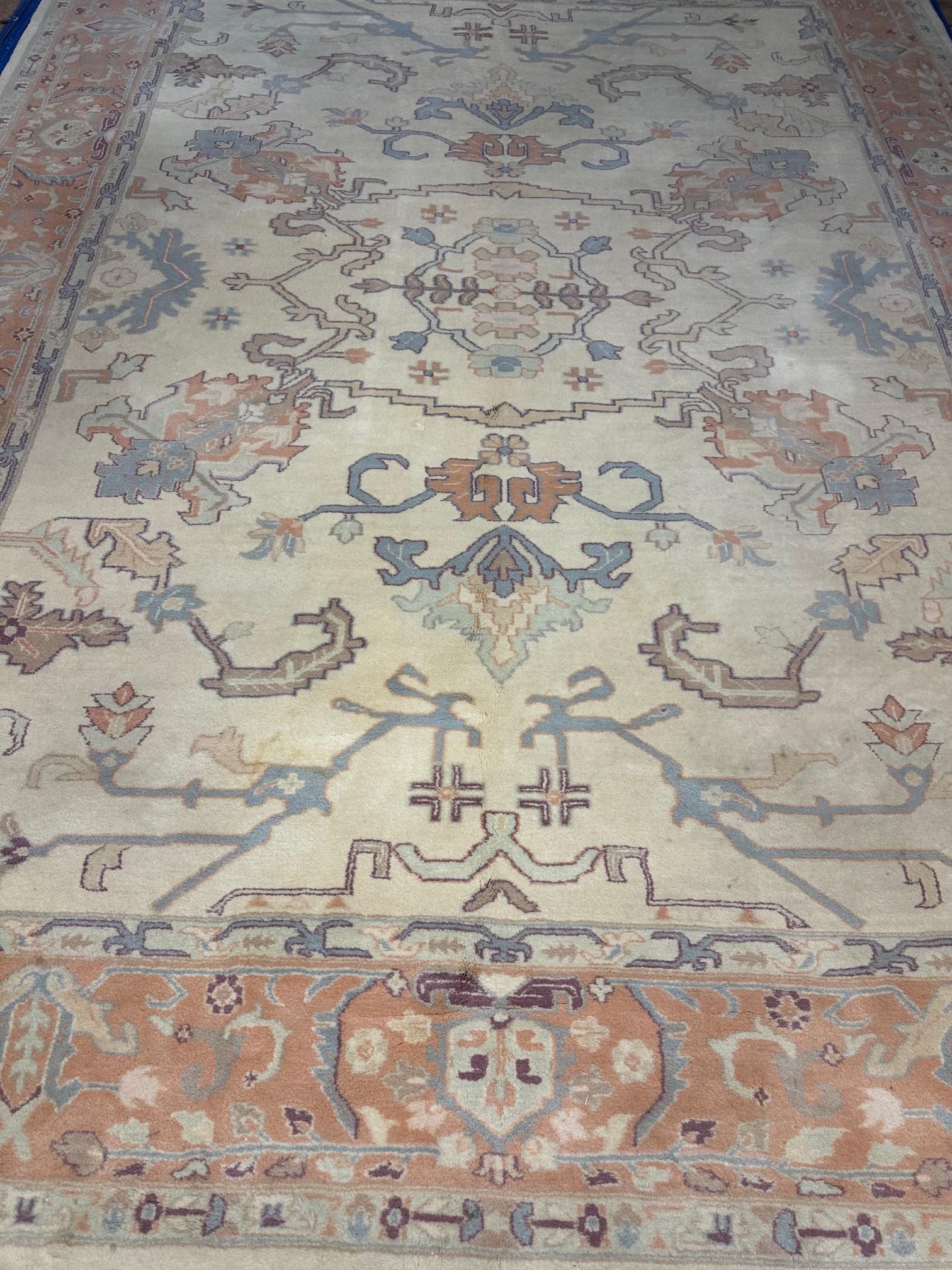 Hand Knotted Oushak Rug 9x12 ft (1 of 9)