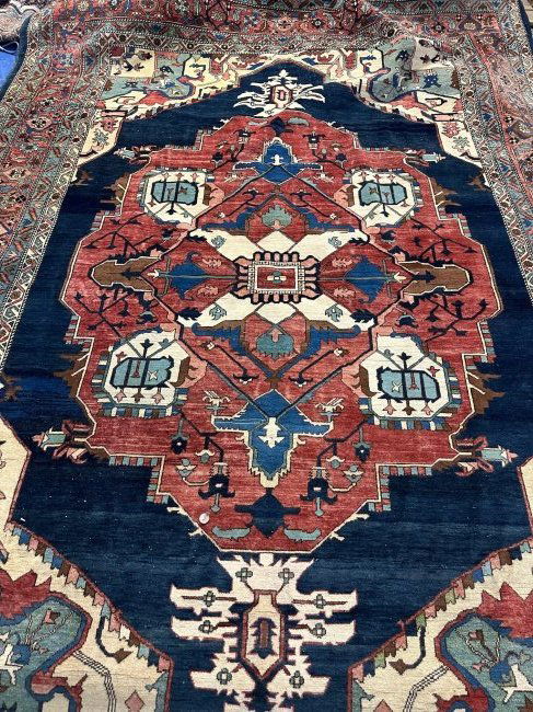 Hand Knotted Persian Heriz Rug 9x12 ft (1 of 9)