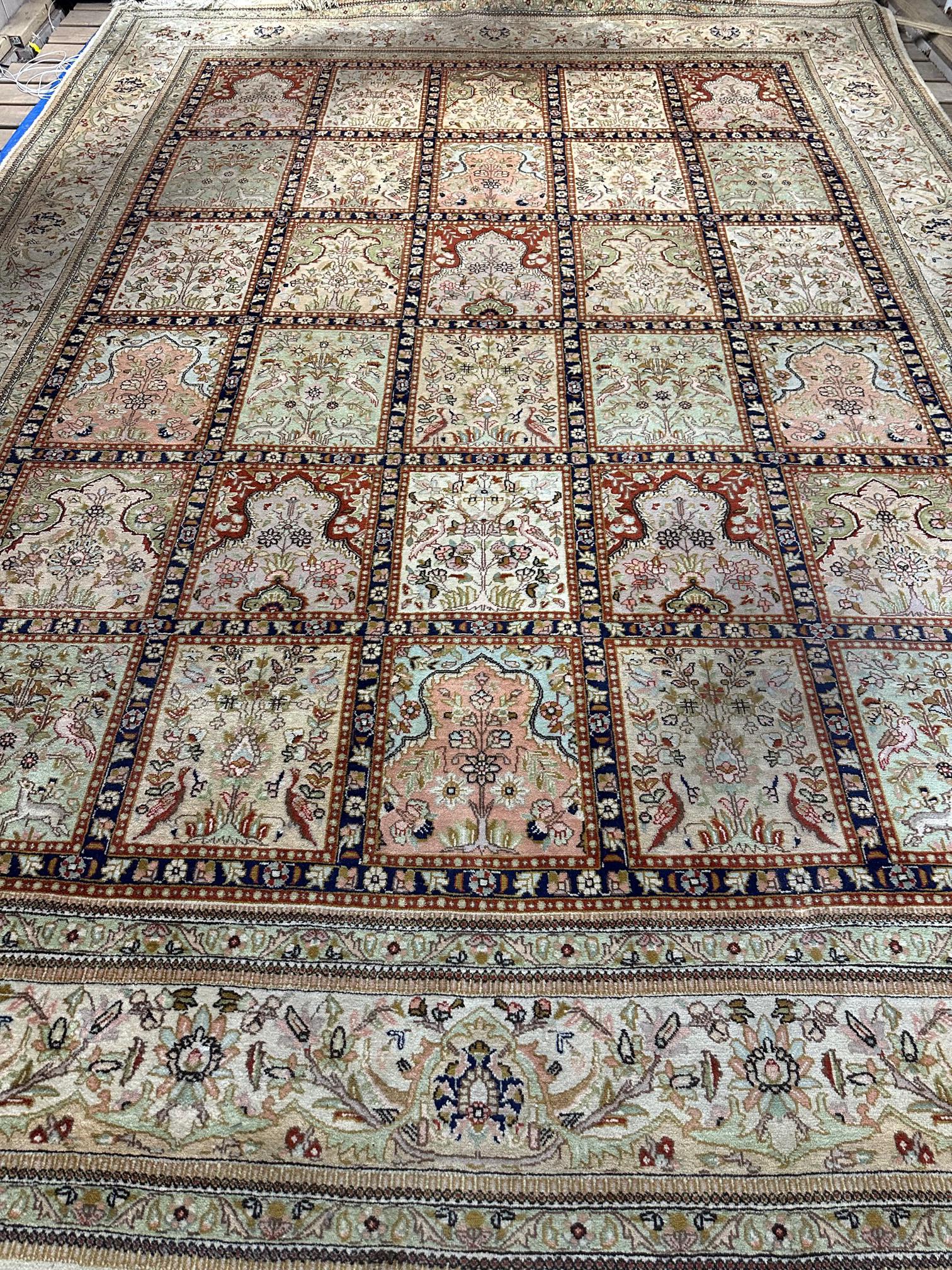 Hand Knotted Persian Tabriz 11.3x13.5 ft (1 of 11)