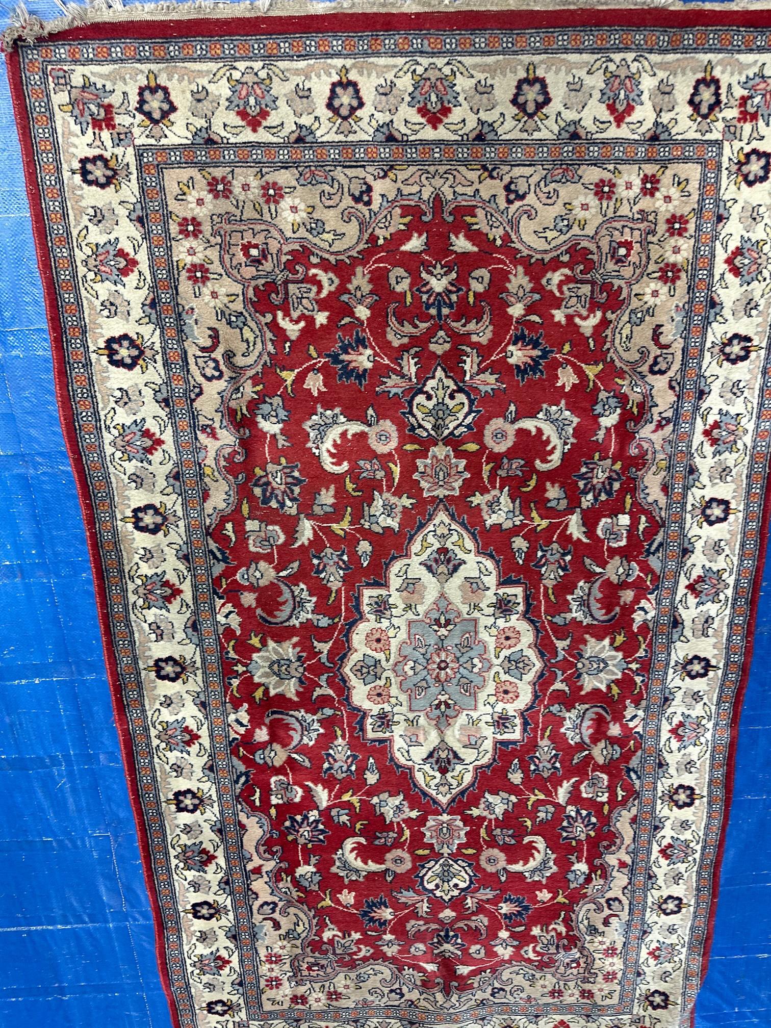 Hand Knotted Indo Tabriz Rug 6.7x3.2 ft (1 of 6)
