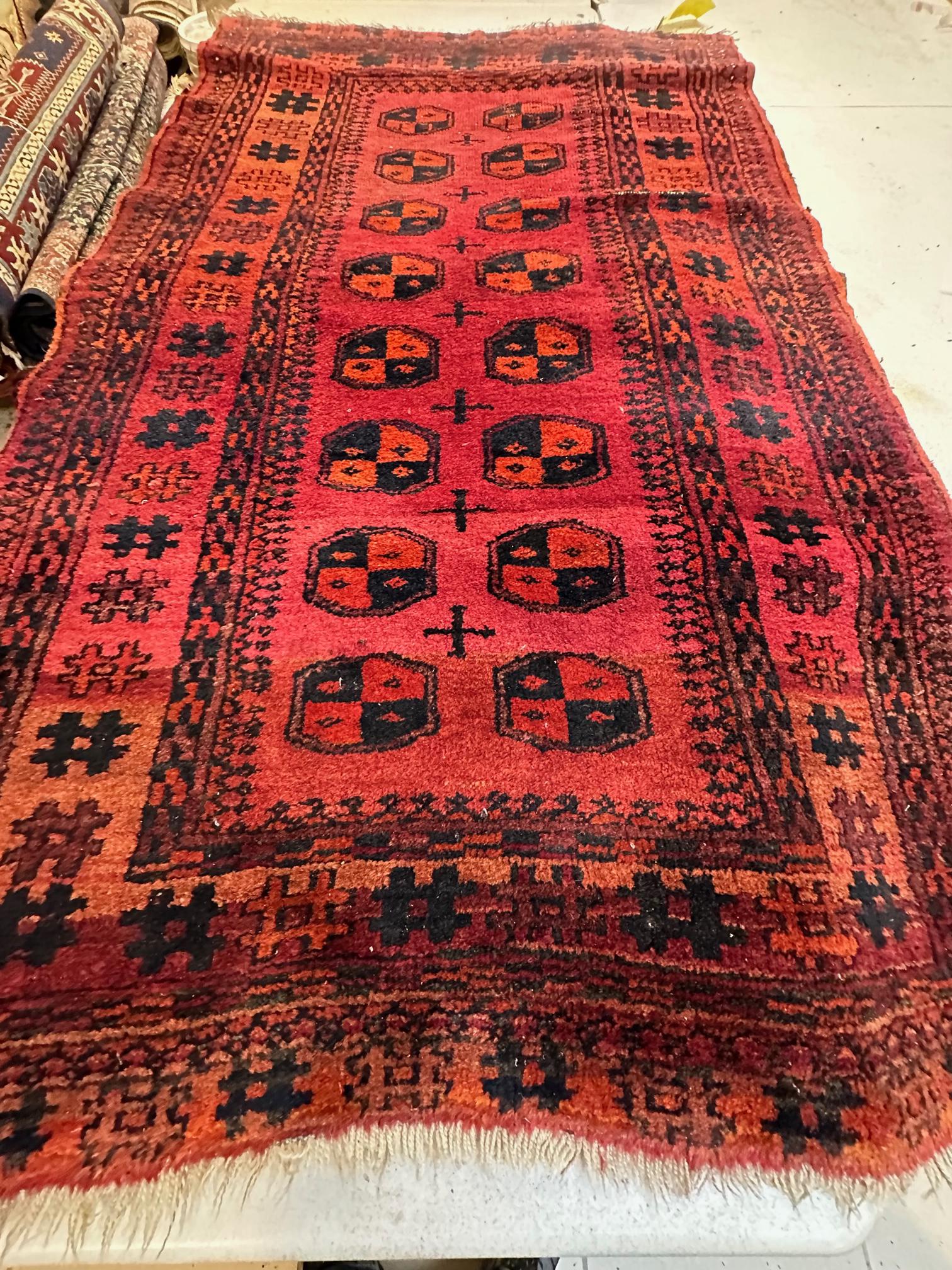 Hand Knotted Afghan Rug 3.3x5.8 ft (1 of 7)