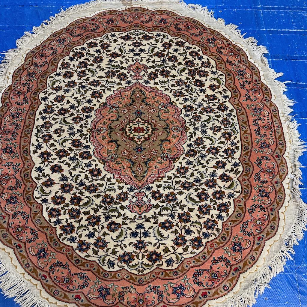 Hand Knotted Persian Silk&Wool  50 Raj Tabriz Rug 5x3.5 ft (1 of 8)