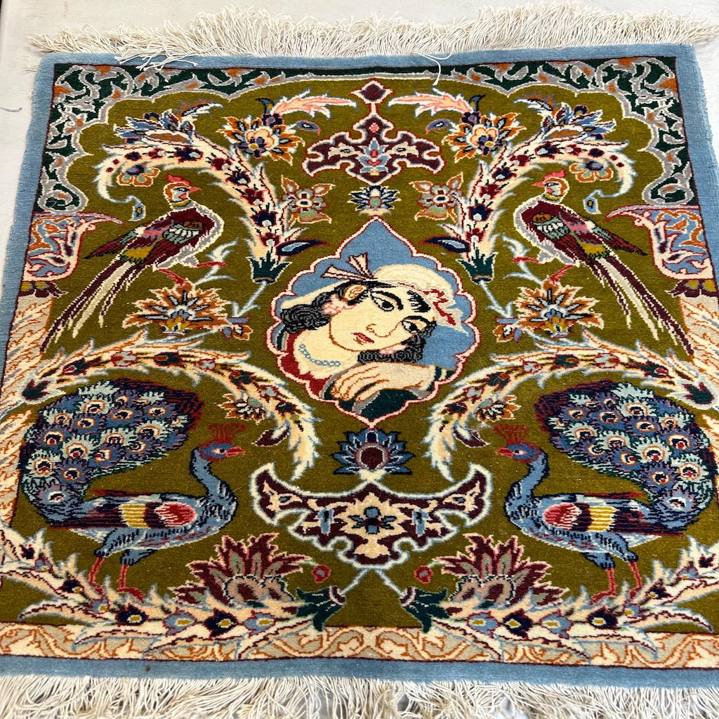 Hand Knotted Persian Nain Rug 2x1.9 ft ft  #4842 (1 of 9)