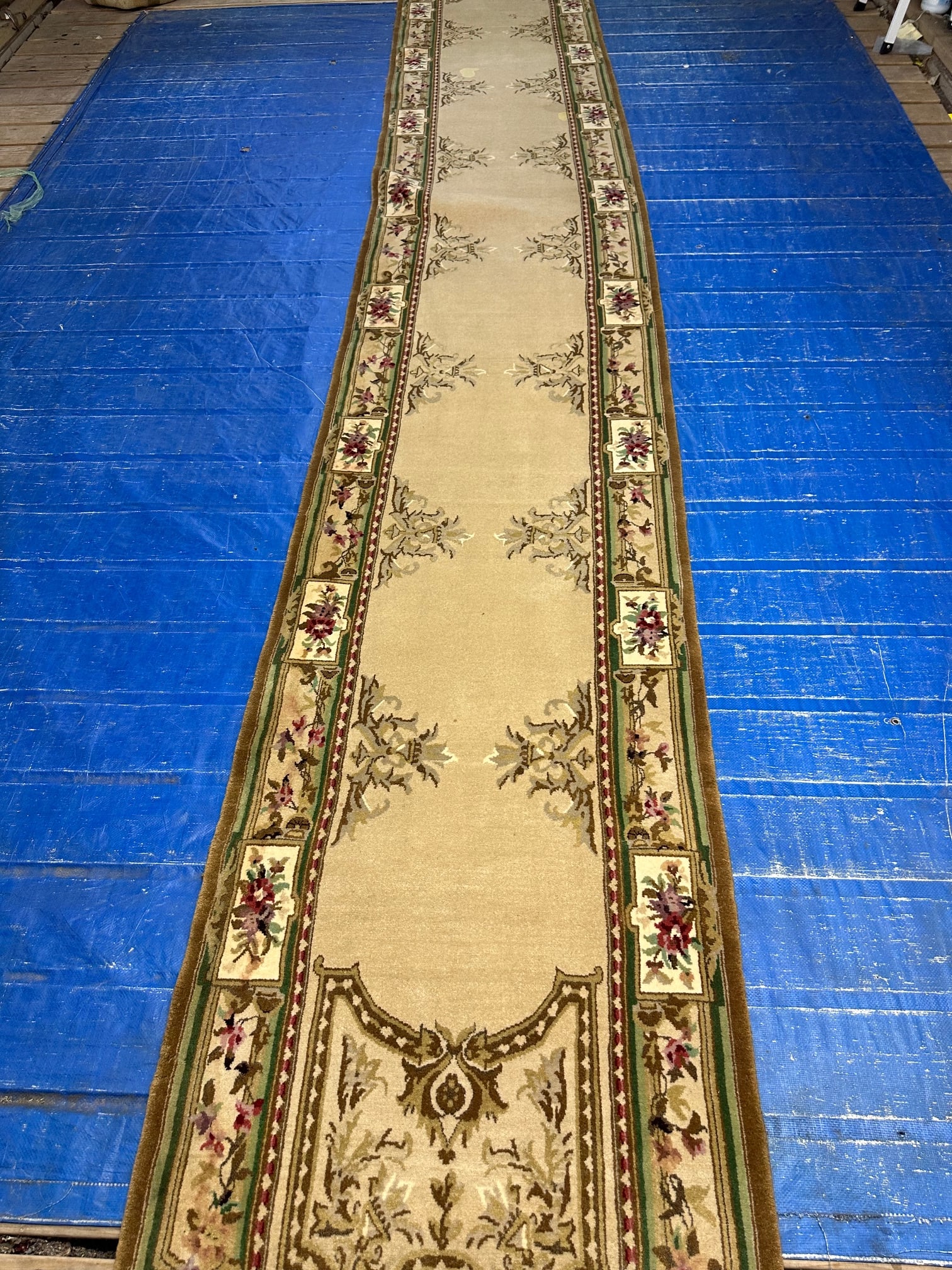 Hand Knotted Indo Tabriz Rug 2x18 ft (1 of 1)