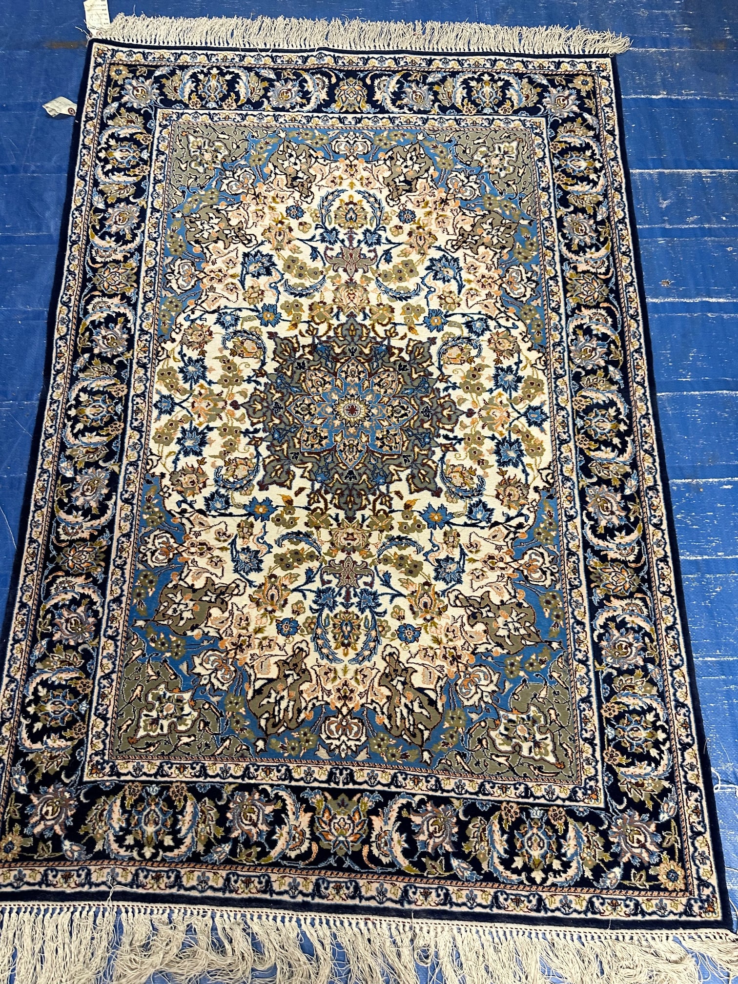 Hand Knotted PersianSilk&Wool  Esfahan Rug 6x3.6 ft (1 of 8)