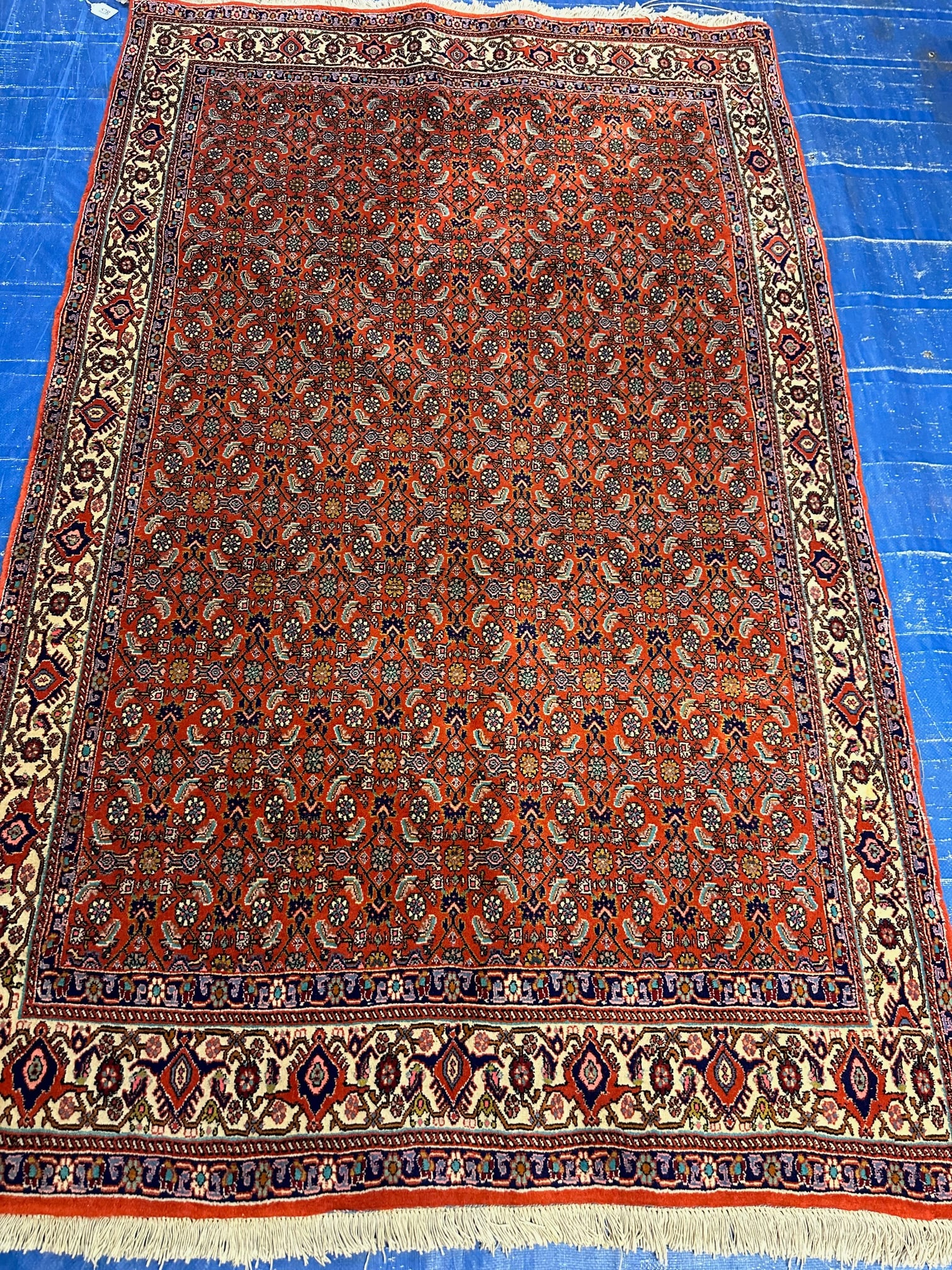 Hand Knotted Persian Bijar Rug 4.4x7 ft: Hand Knotted Persian Bijar Rug 4.4x7 ft