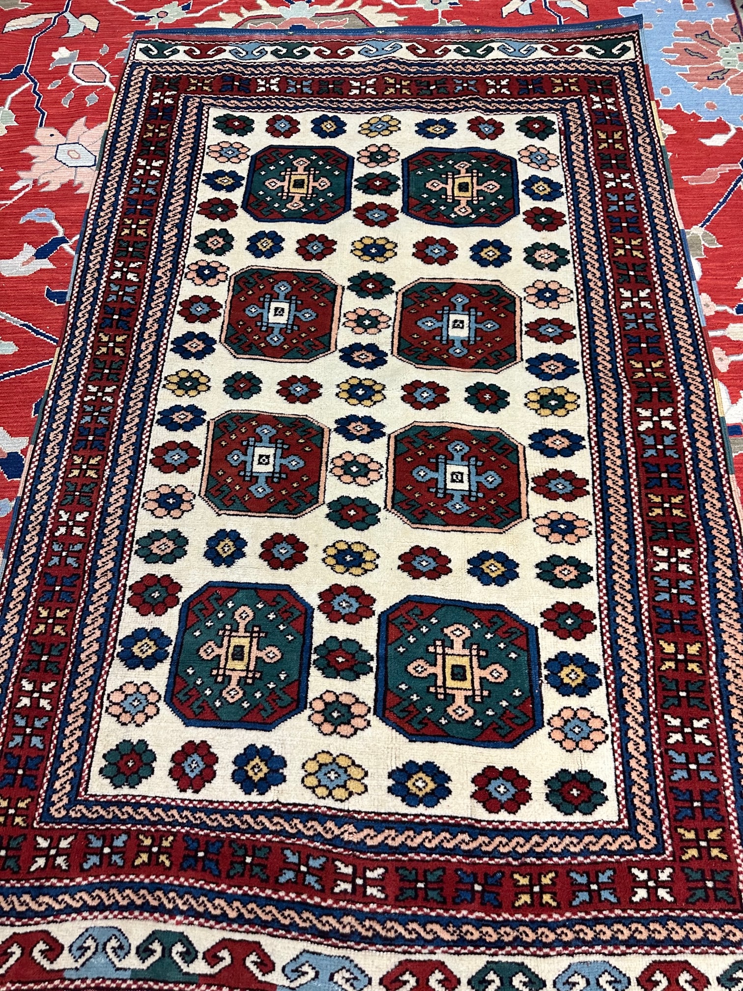 Hand Knotted Persian Kazak Rug 4x6 ft (1 of 6)