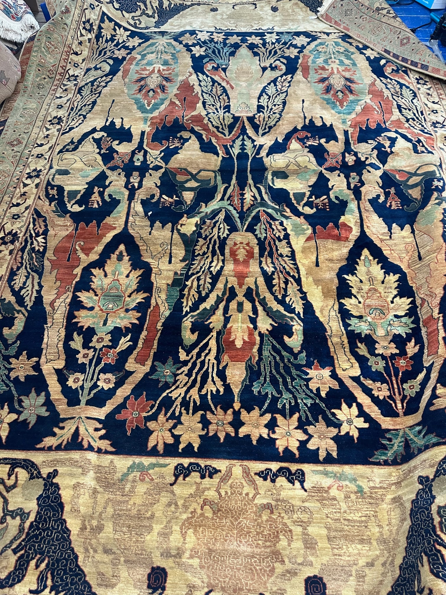 Hand Knotted Persian Heriz Rug 9x12 ft (1 of 8)