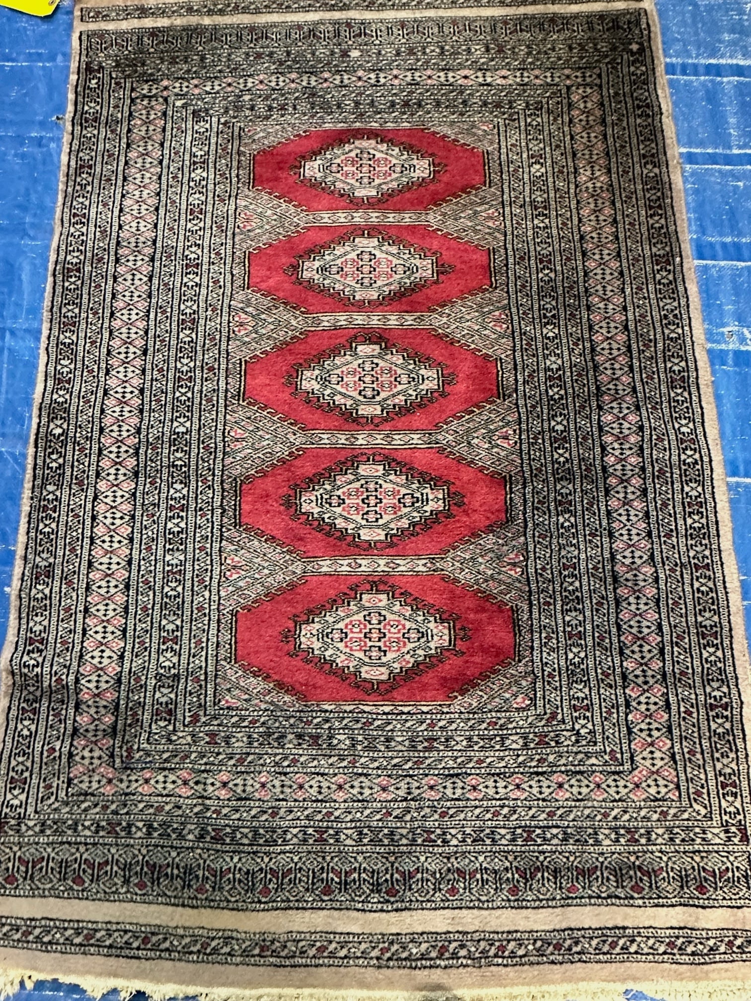 Hand Knotted Persian Bohkra rug 5x3 ft: Hand Knotted Persian Bohkra rug 5x3 ft