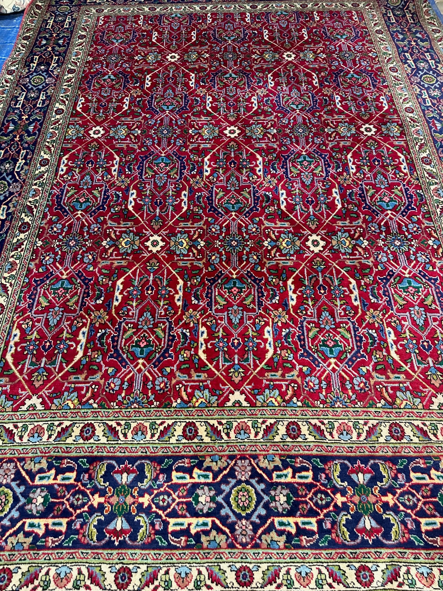 Hand Knotted Persian Tabriz Rug 11x8 ft (1 of 8)