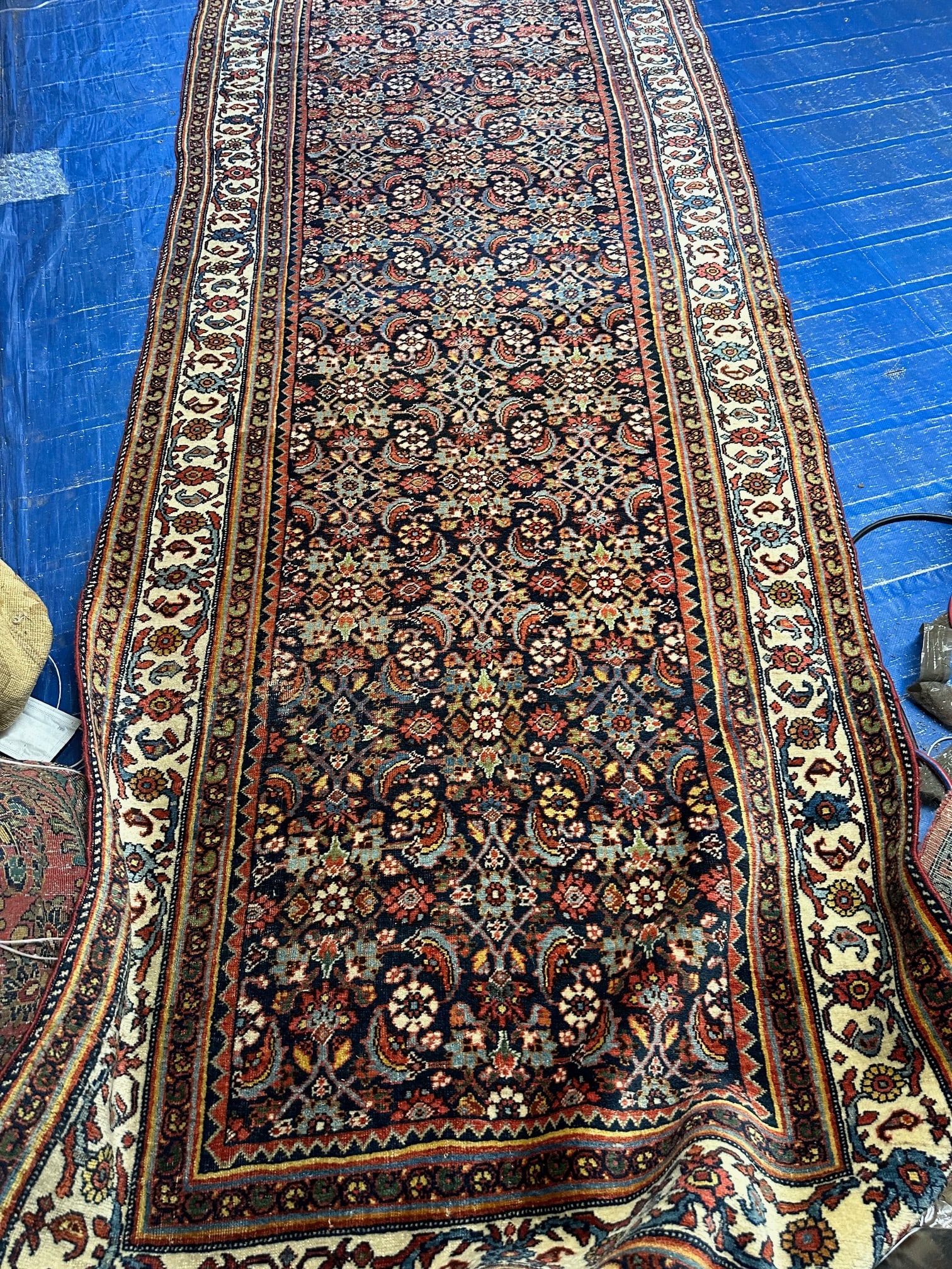 Antique Hand Knotted Persian  4.6x18 ft (1 of 9)