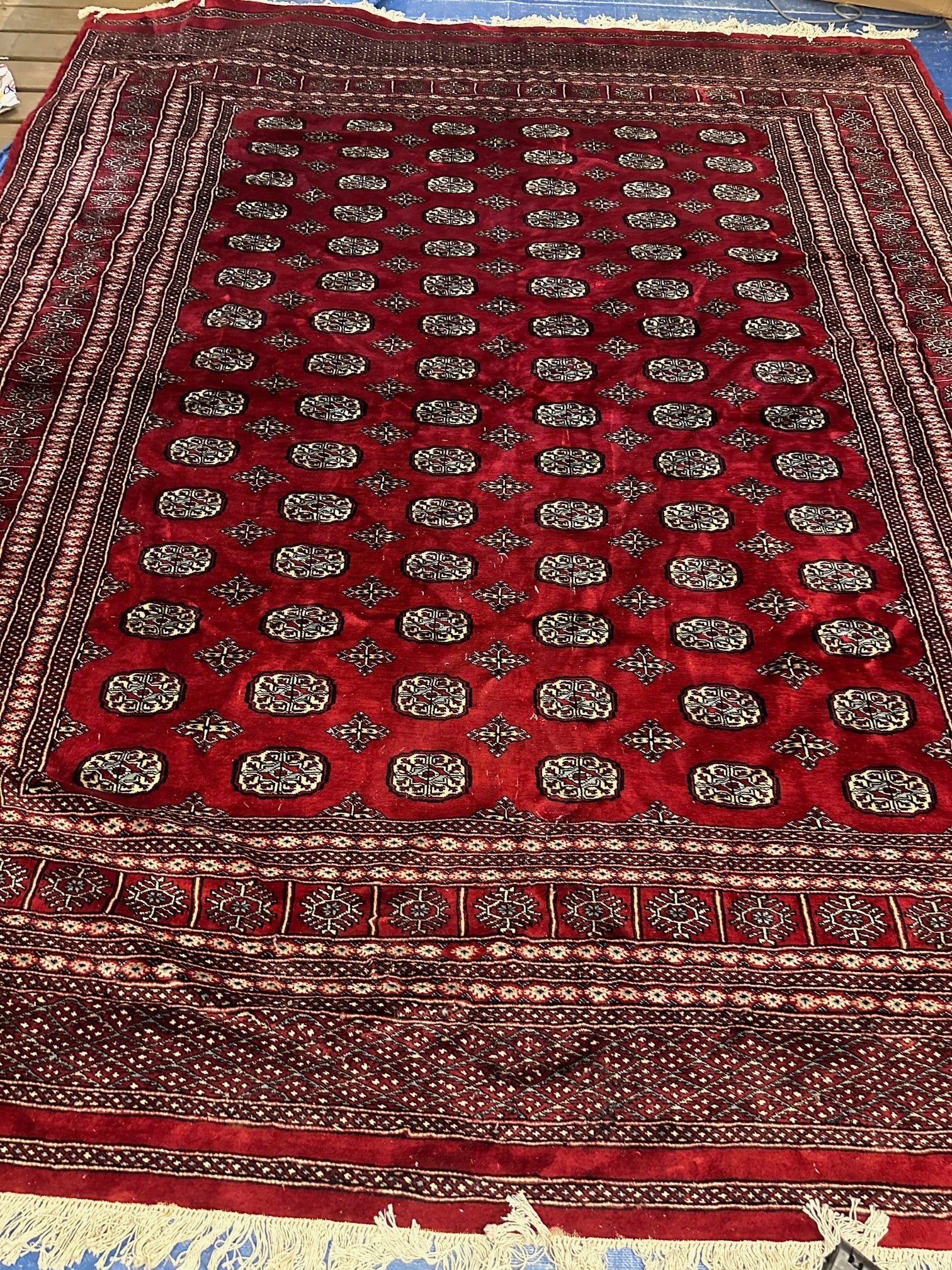 Hand Knotted Persian Bohkara Rug 8x10 ft: Hand Knotted Persian Bohkara Rug 8x10 ft
