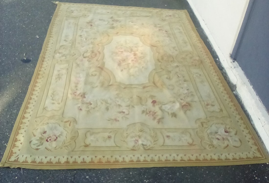 Hand Knotted Needlepoint Rug 8x11.5 ft (1 of 6)