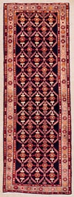 Hand Knotted Persian Ardibil Rug 9x6.8 ft