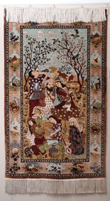 Hand Knotted Hereke Silk Rug 3.1x5.6 ft
