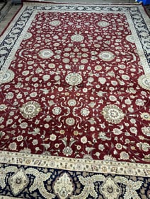 Hand Knotted Oushak Rug 10x14.8
