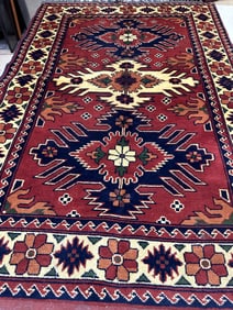 Hand Knotted Kazak Rug 3x5 ft