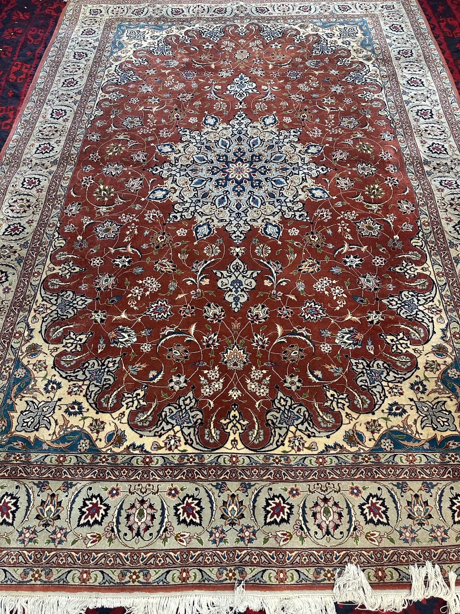 Hand Knotted Persian Tabriz Rug 10x6.8 ft (1 of 8)