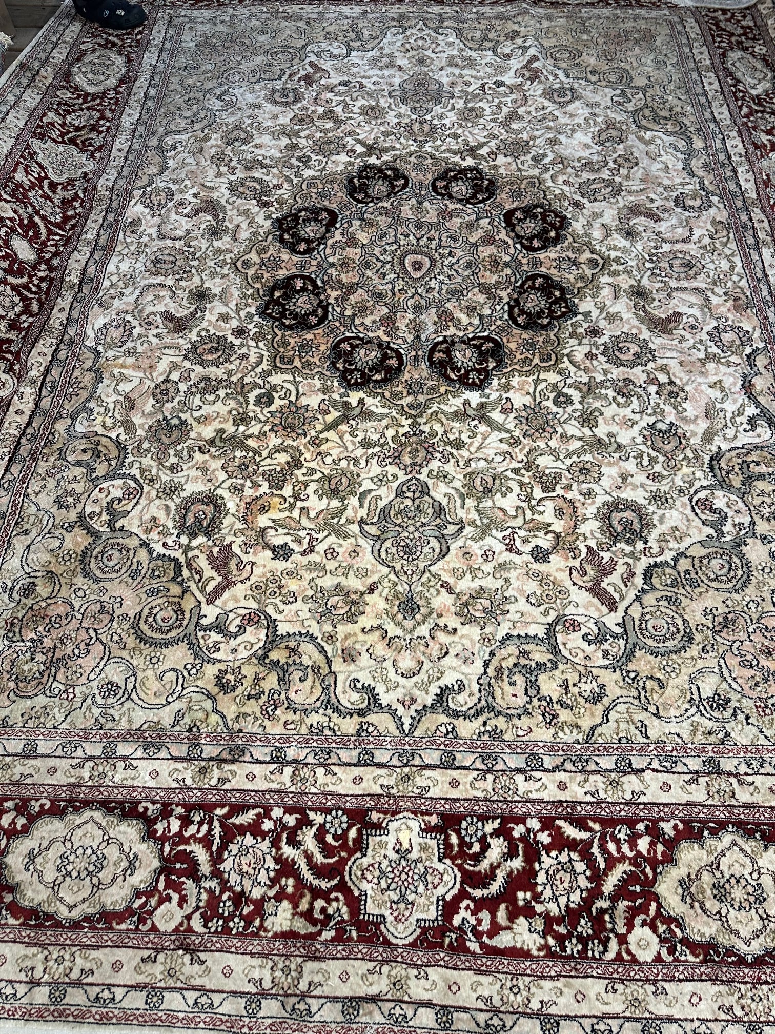 fine Hand Knotted Hereke Silk Rug 9x12 (1 of 8)