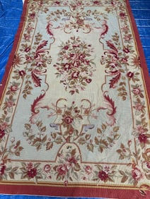 Hand Knotted Needlepoint Rug  6.1x8,3 ft