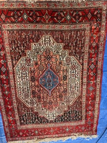 Hand Knotted Persian Bijar Rug 3x4.5 ft