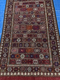 Hand Knotted Soumak Rug 3.9x6 ft