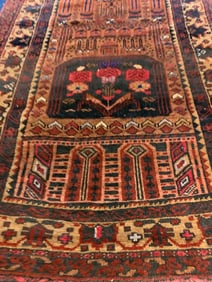 Hand Knottred Turkman Rug 5.3x2.7 ft